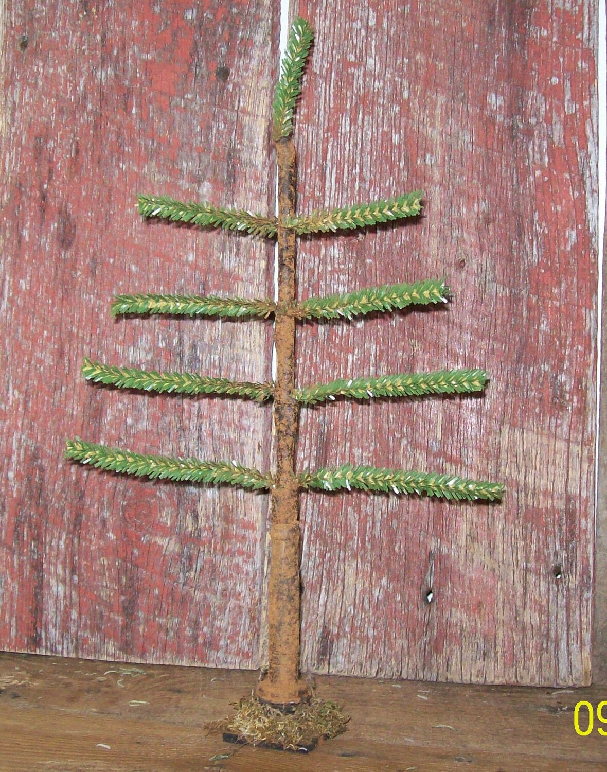Primitive Faux German Single Feather Tree by WillowCreekPrims