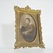 Antique Victorian Photo Frame Brass Ornate With Photo Little Boy Child