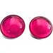 Boho earrings, hot pink earrings, glass earrings, post earrings, stud earrings, indie jewelry