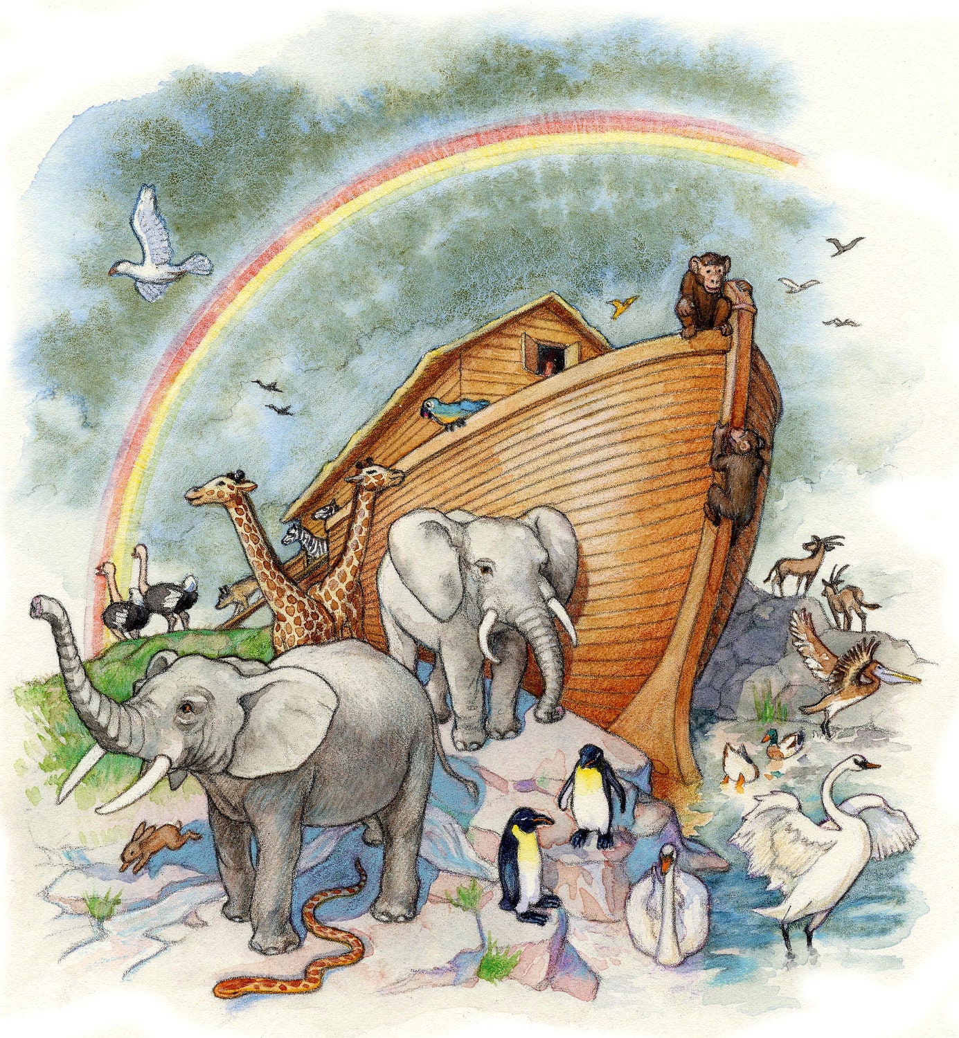Noah's Ark archival print