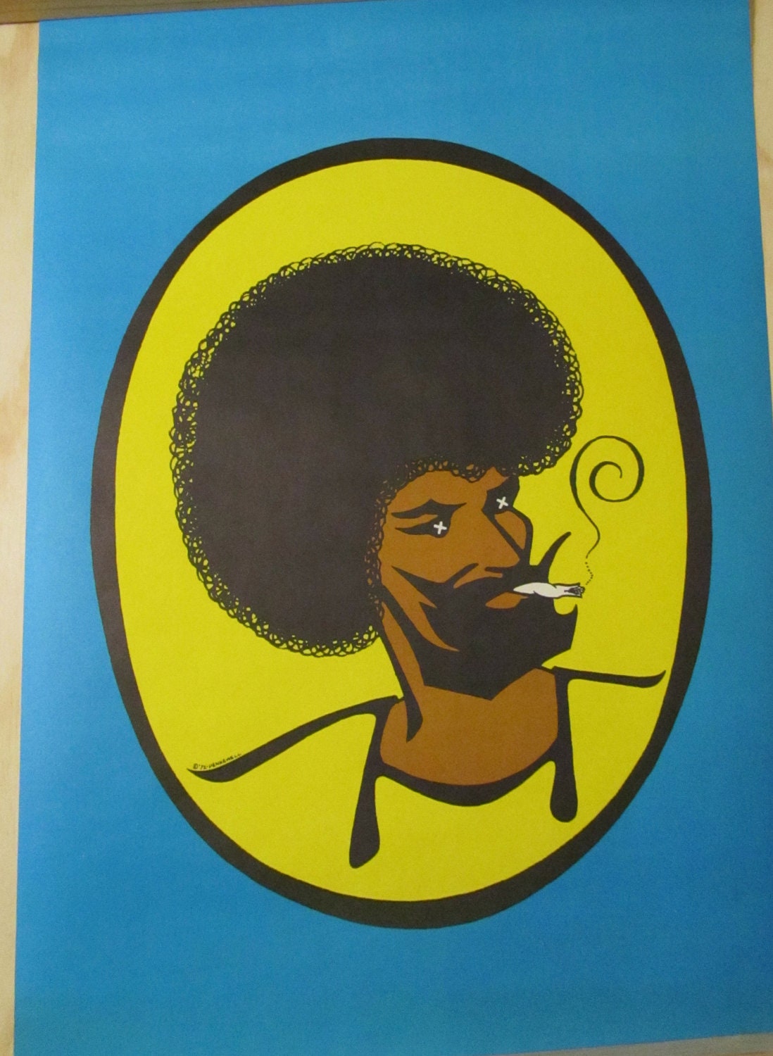 Items similar to Afro ZIG ZAG Man Poster, 1973 Vintage Collectible on Etsy