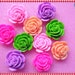10pcs Mixed colors resin rose flower cabochon 23mm