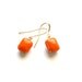 Orange Glass Stone Earrings, Under 15 dollars