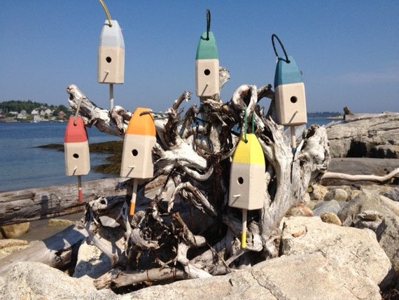 image for Locally-Made Lobster Buoy Birdhouse