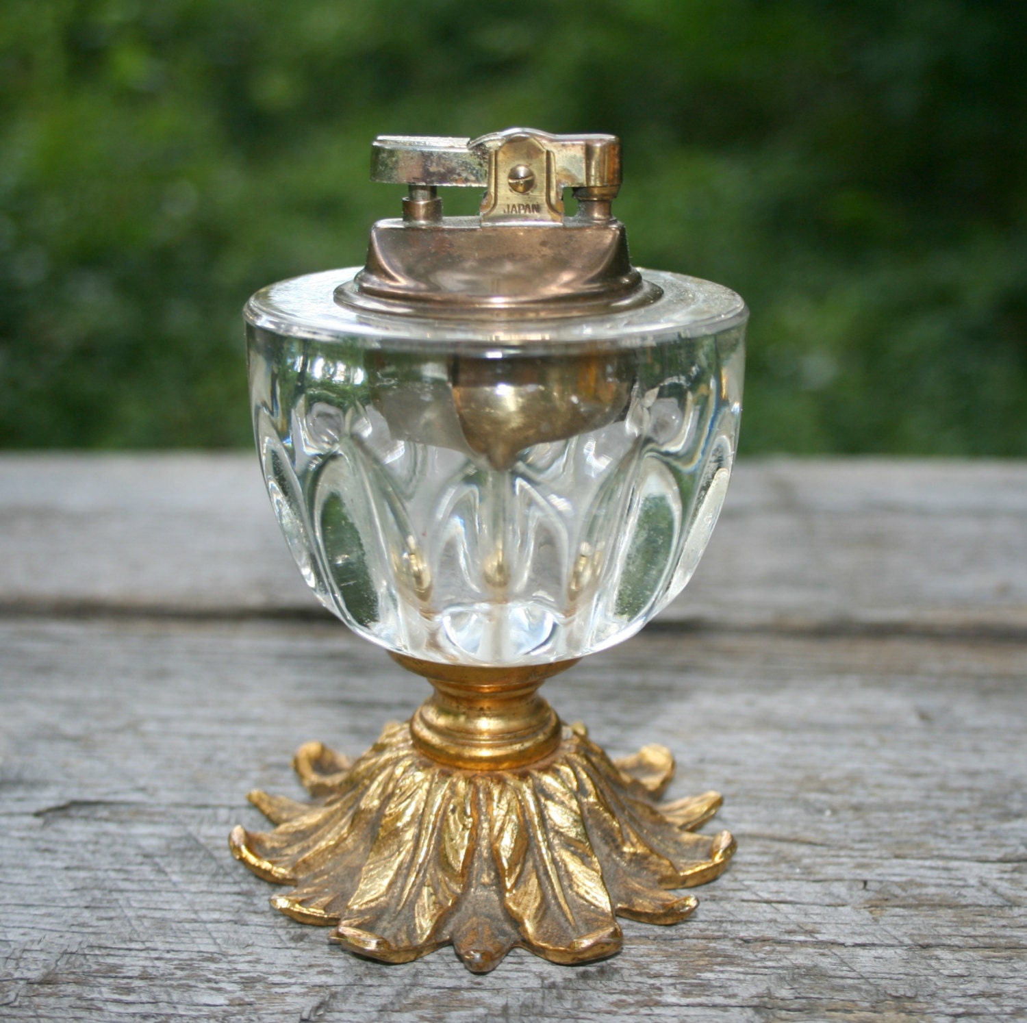 Vintage crystal Table Lighter Lighter Made in Japan