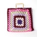 Granny Square Bag - Crochet Tote Bag - Crochet Handbag - Hippie Bag - Crochet Boho Bag - Vintage Crochet Tote Bag - Purple Tote Bag