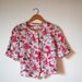 80s vintage Pierre Balmain blouse / graphic floral top