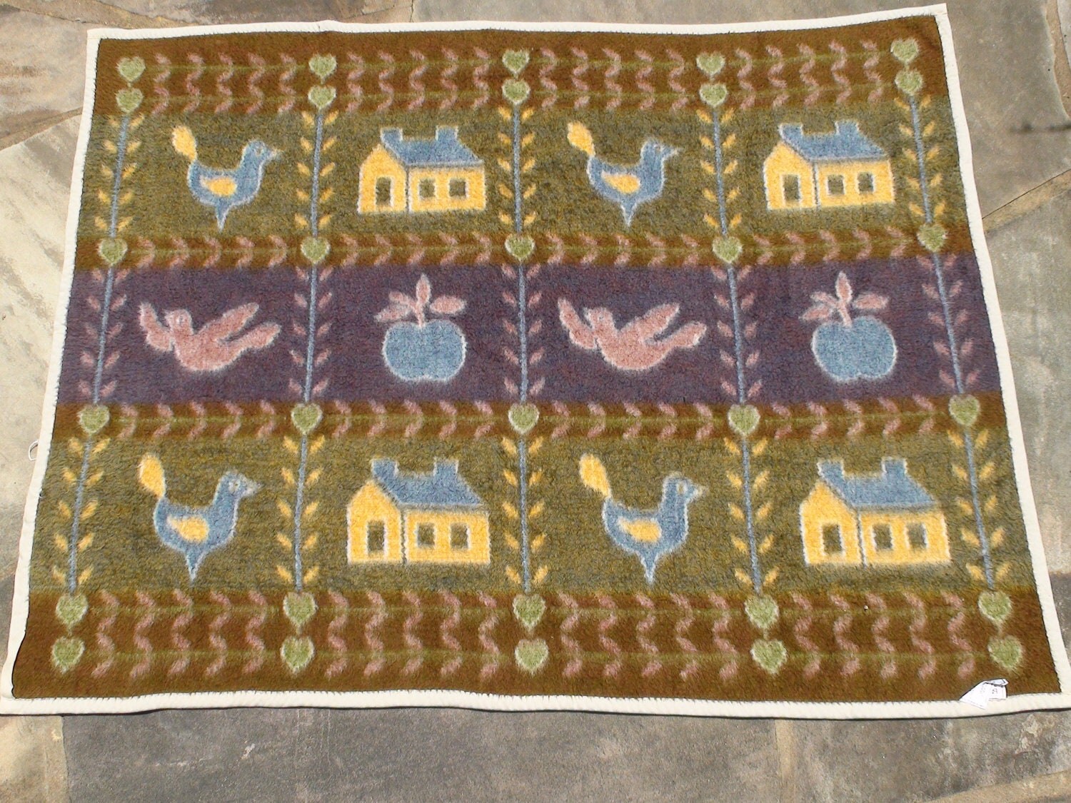 Vintage Biederlack Fleece Blanket