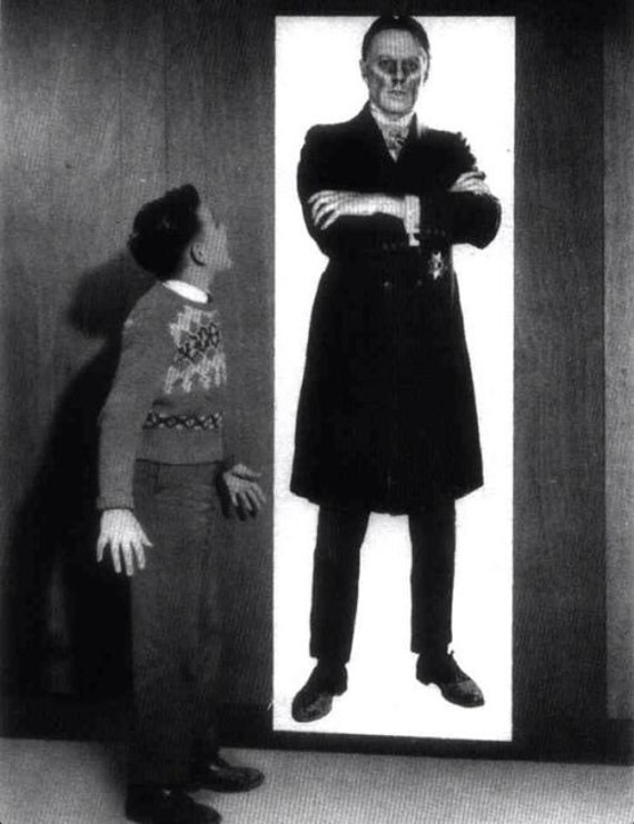 Halloween Decoration..VINTAGE Rare 6 Foot ZACHERLEY Poster... Sold by the Captain Company of... Famous Monsters of Filmland 1960