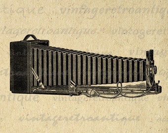 Printable Digital Antique Camera Download Old Fashioned Image Graphic Vintage Clip Art for Transfers etc HQ 300dpi No.1531