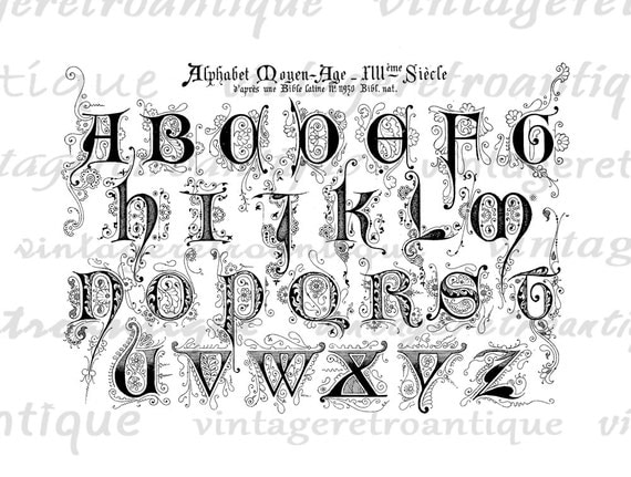 free vintage alphabet clip art - photo #29