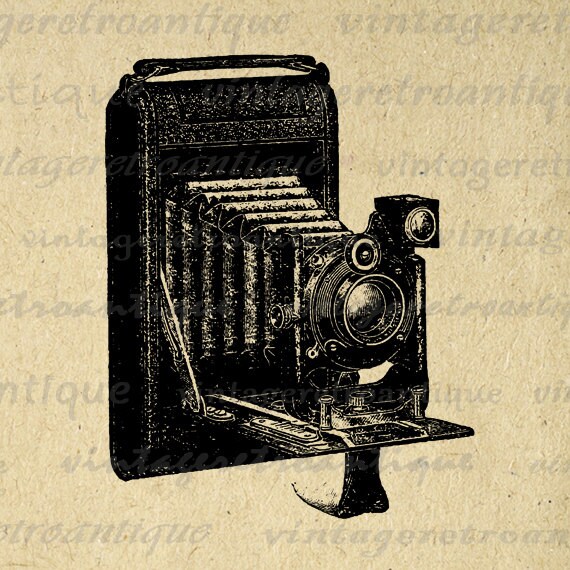Printable Graphic Antique Camera Digital by VintageRetroAntique