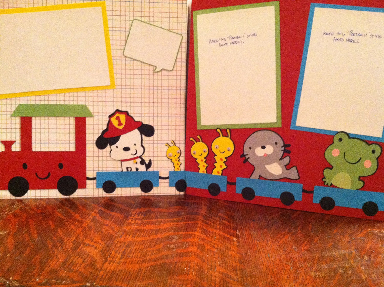 Choo Choo Train for Boys Pre Made 12 x 12 Double Page Layout