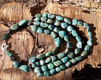 Women's Necklace, Beautiful 4 Strand Turquoise Stone Necklace, turquoise necklace