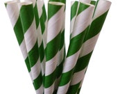 LONG Paper Straws, 25 (10.5") GREEN Paper Straws for Tall Soda Bottles, Drinking Paper Straws, Cake Pop, Diy Flag Il_170x135