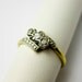 Art Deco 1920s Ring, Gold, Platinum, & Genuine Natural Diamonds, 2 tone, UK, Hallmarked.