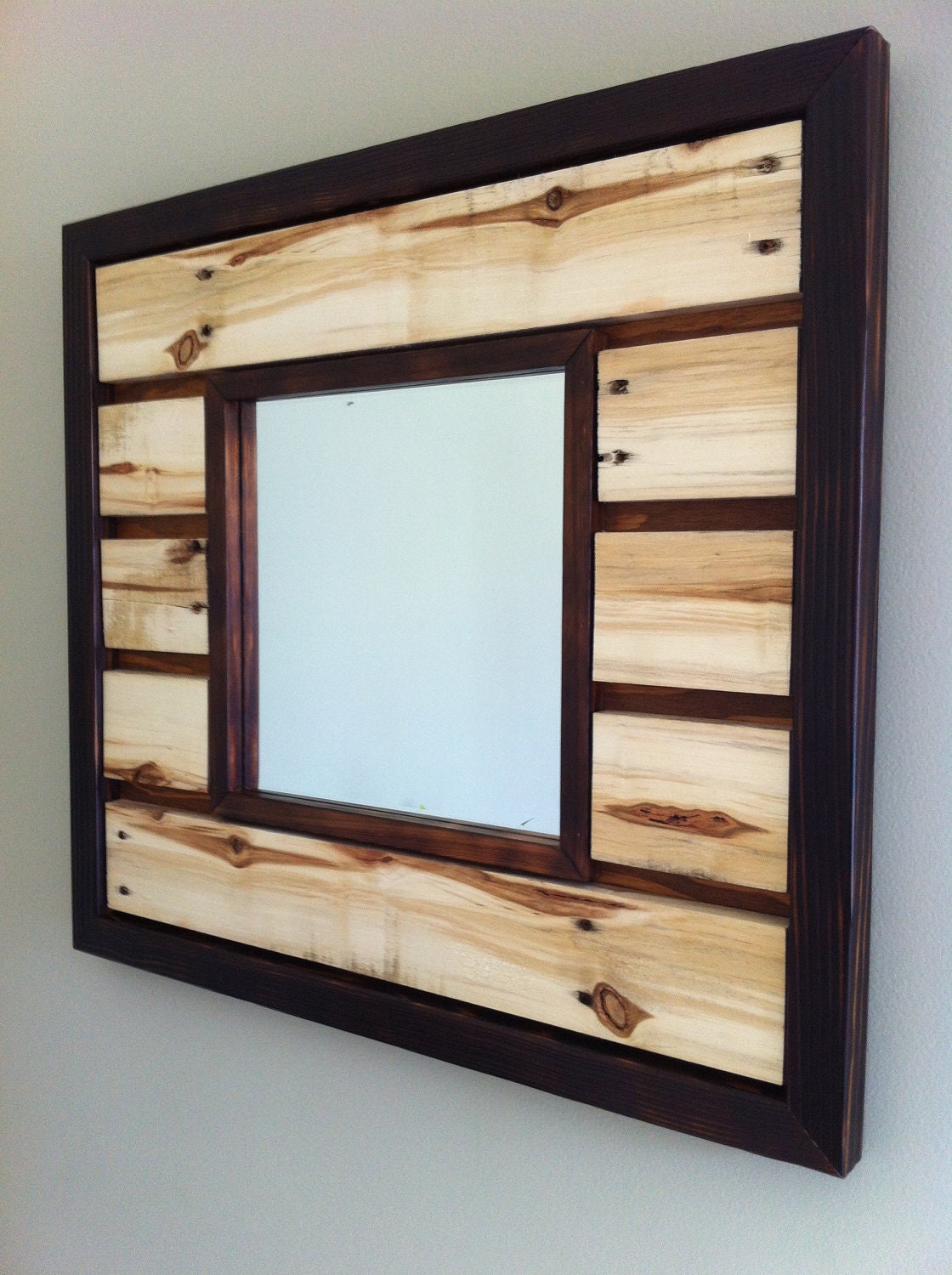 Wall Mirror Reclaimed Pallet Wood
