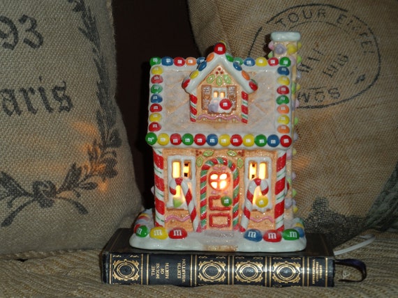 Vintage M&M's Gingerbread House Electric / Lighted