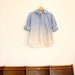 Bleached Vintage Button Up in Denim & Ombre