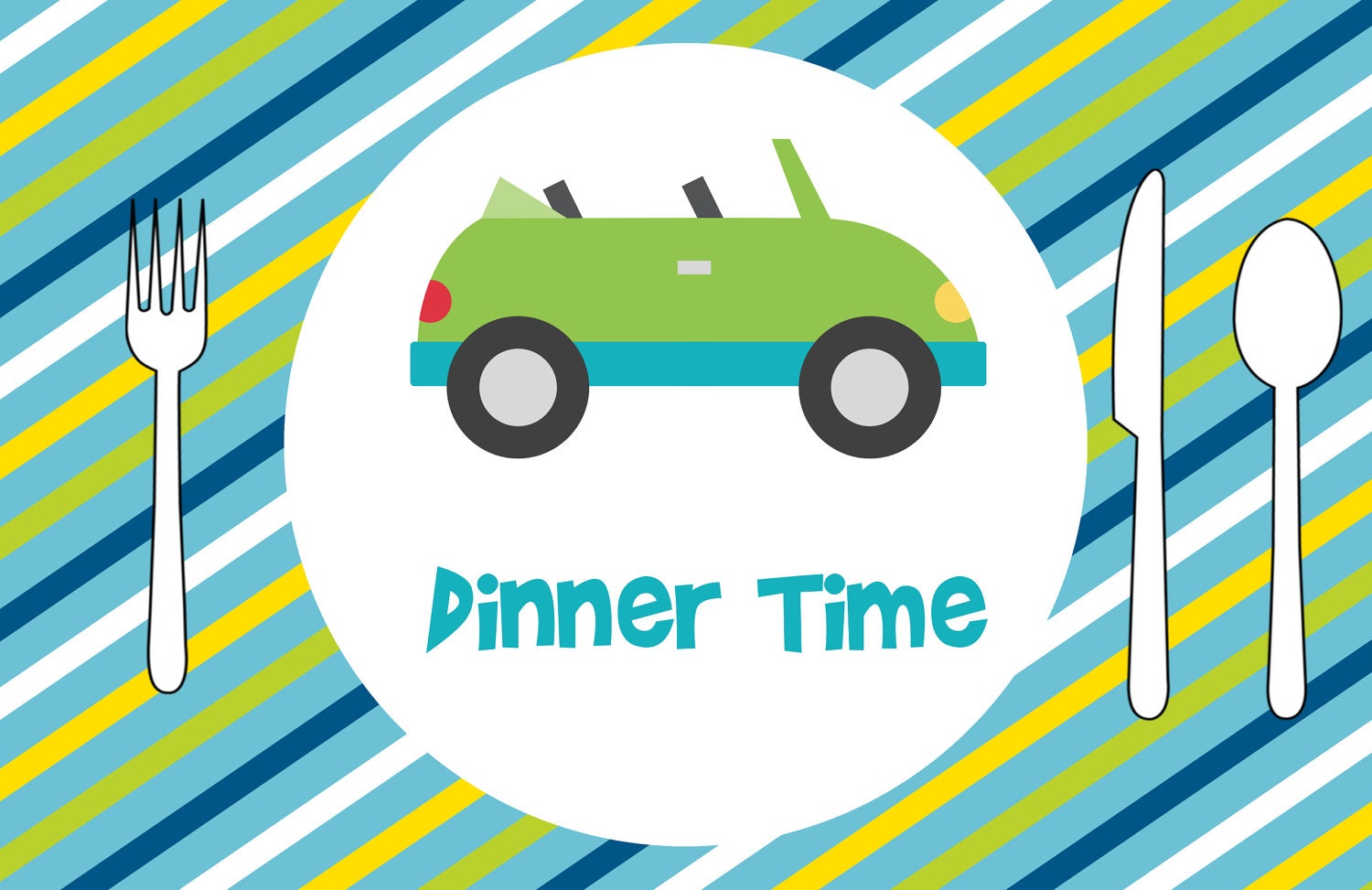 Personalize Kids Placemat 11 x 17 Dinner by WilliowTreeDesign