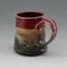 Pottery Mug Plum Red Brown Porcelain by Mark Hudak