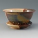 Handmade Porcelain Pottery Berry Bowl Colander Brown Earth Tones