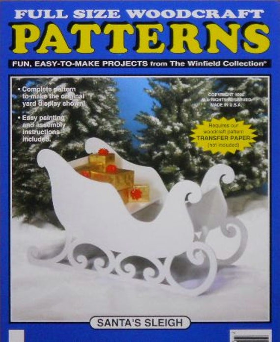 Santa's Sleigh Large Size Wood Craft Pattern by DocHolidays