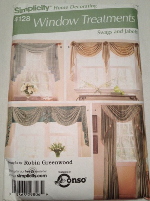 Window Treatments Swags and Jabots Pattern by by TheCharmingAttic