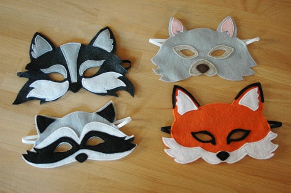 Fox Mask and Tail Set Halloween costume Children's