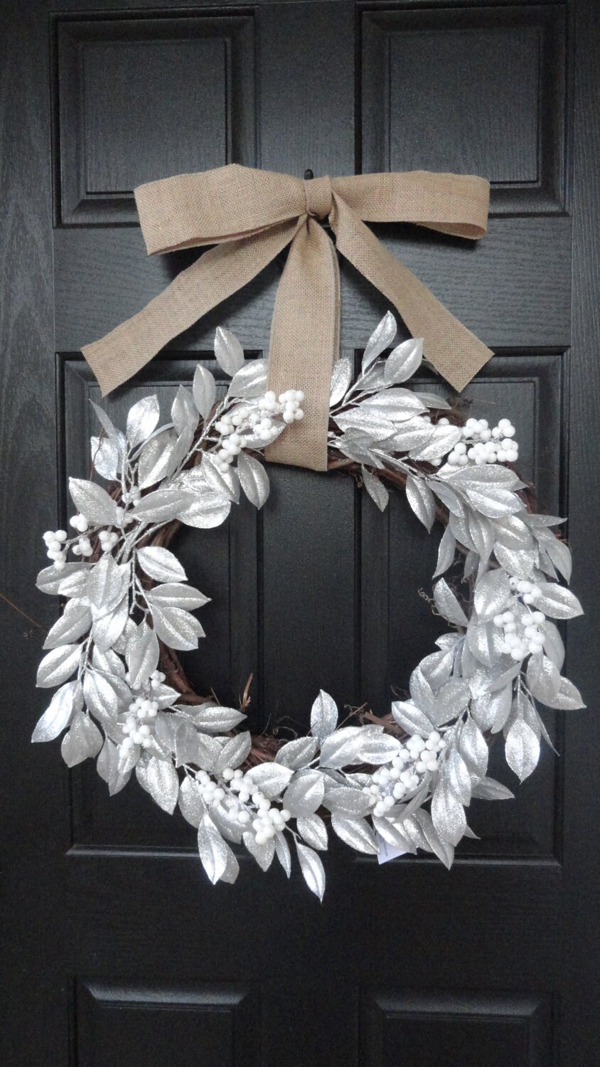 The Perfect Winter Door Wreath Silver Christmas Wreath