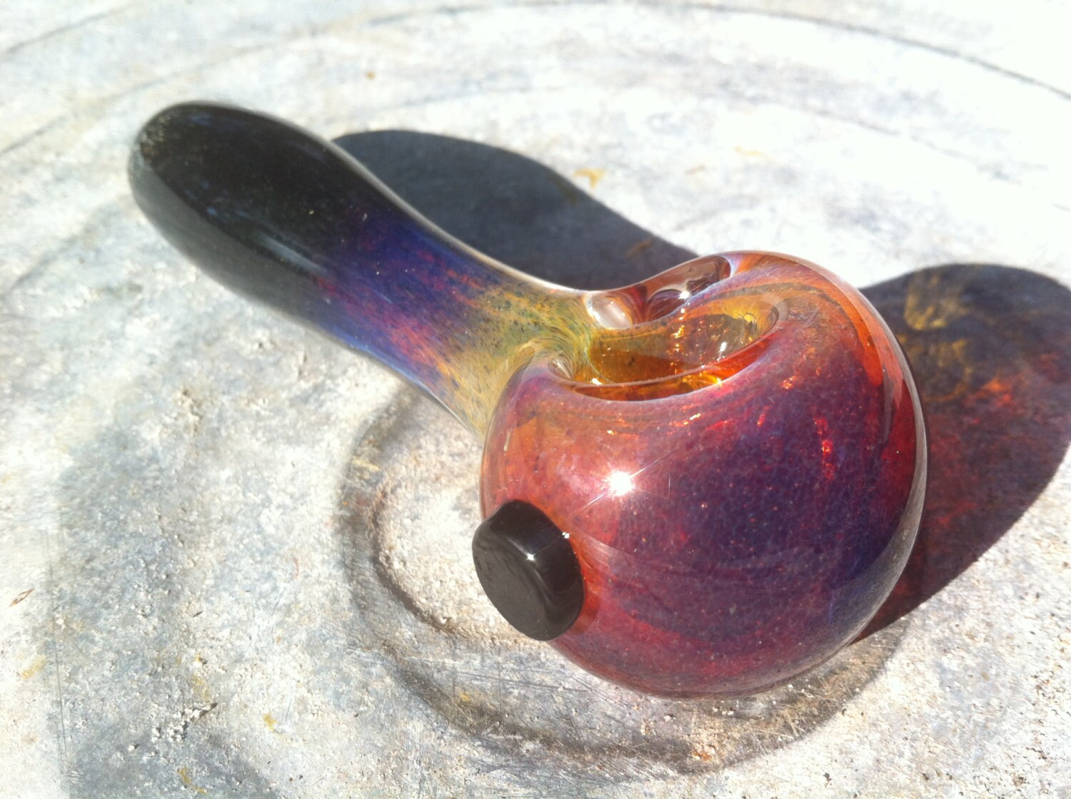 Purple color changing glass pipe by NorthLightGlass on Etsy