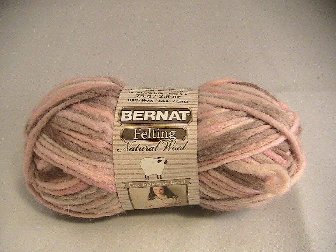 Bernat Felting Natural Wool Yarn English Rose