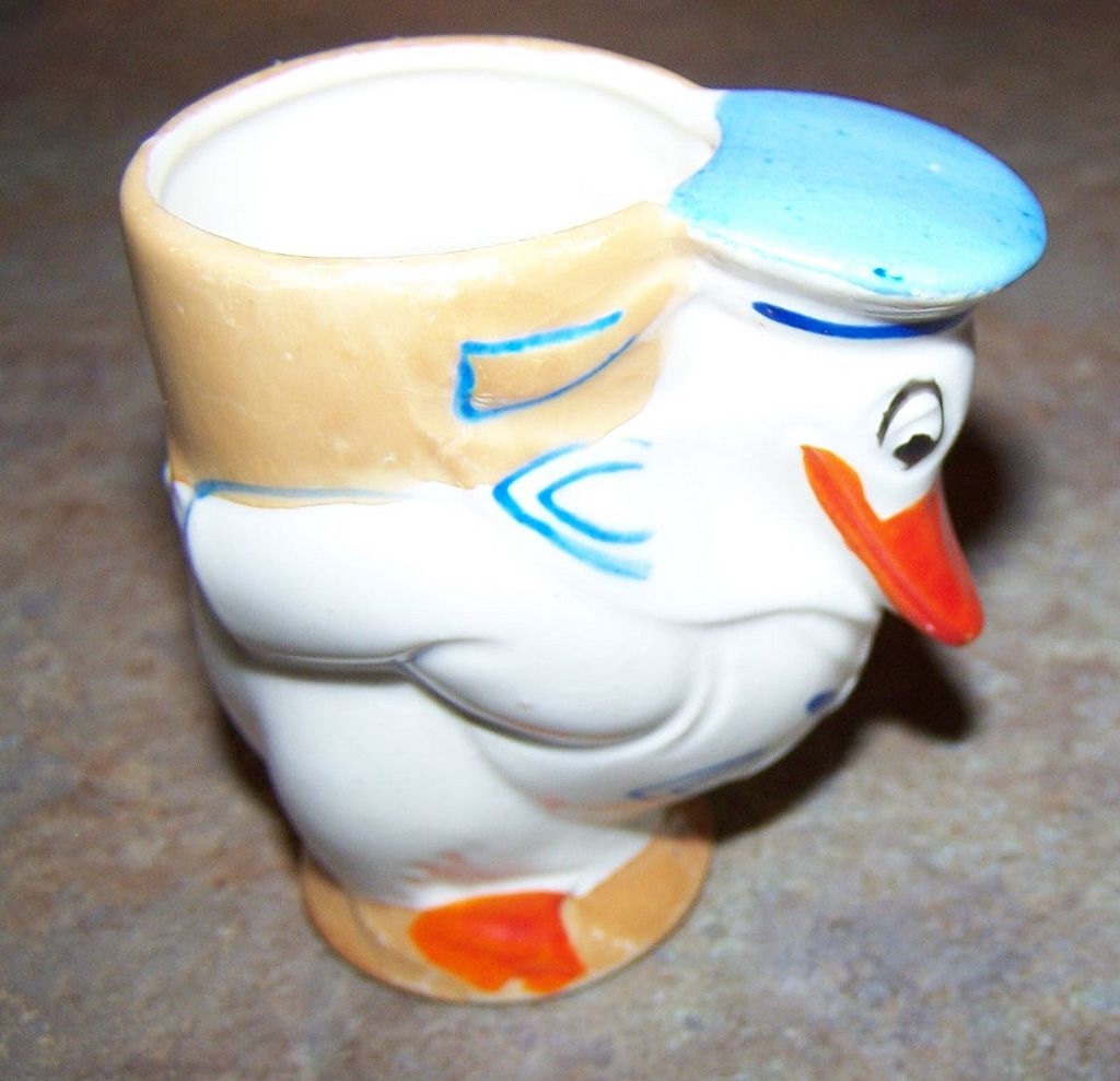 Vintage Ceramic Long Billed Donald Duck Egg Cup by ATokenOfLove