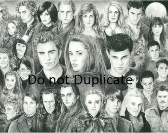 Twilight Montage 11 x 17 Colored Pencil drawing print