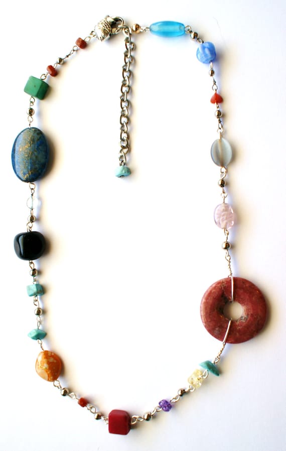 Multi-Beaded Stone Necklace