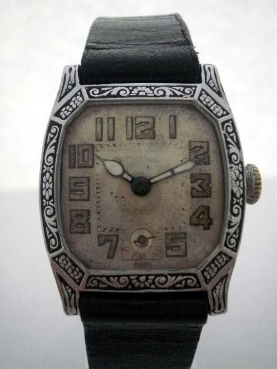 Vintage Benrus Mens Watch Art Deco 5 Jewel Classic Manual