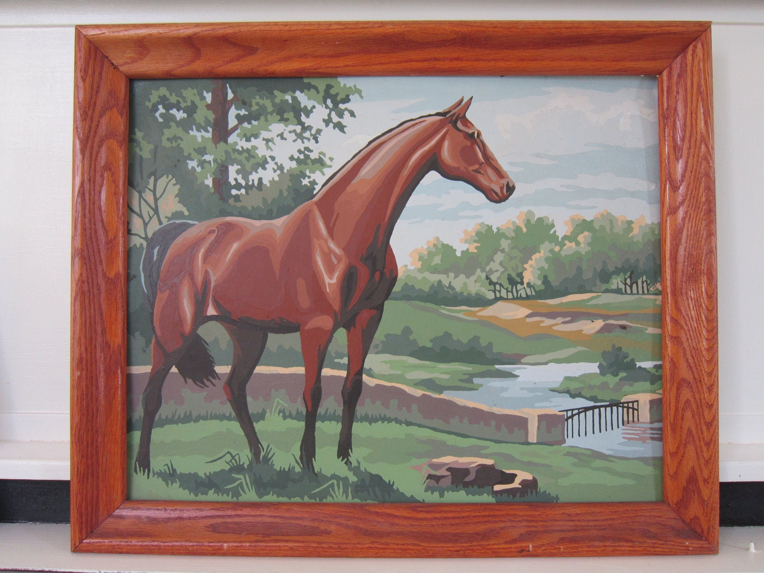 Large Vintage Paint By Numbers Horse