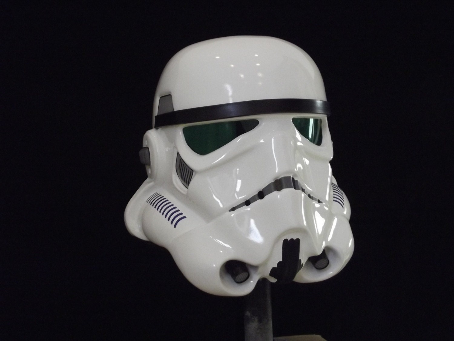 plastic stormtrooper helmet