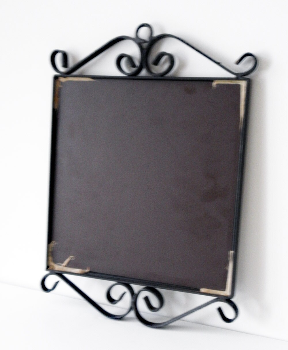 Black Wrought Iron Mirror