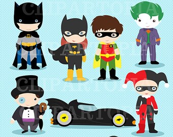 Superhero 5 Digital Clipart For Personal and Commercial Use / INSTANT ...