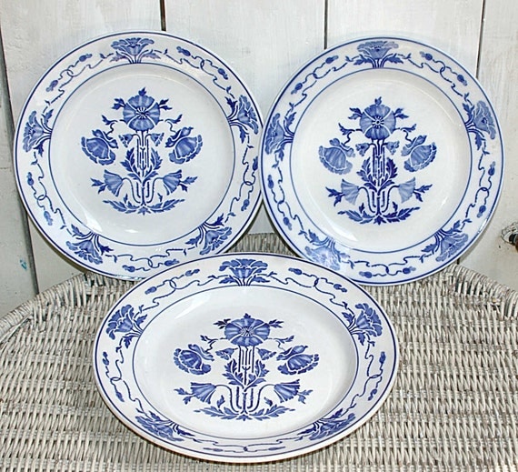 3 Villeroy and Boch Dresden Saxony Plates Pattern by KickassStyle
