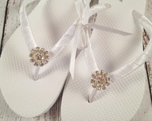 Popular items for wedding flip flops on Etsy