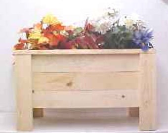DP-24x12x14-WL Wooden Pine Deck Planter with Legs 24" x 12" x 14"