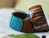African Print Cloth Fashion Bangle Bracelet