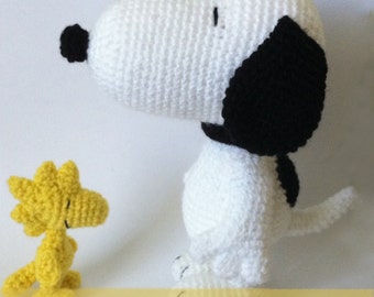 PDF CROCHET PATTERN Snoopy and Woodstock Inspired Amigurumi