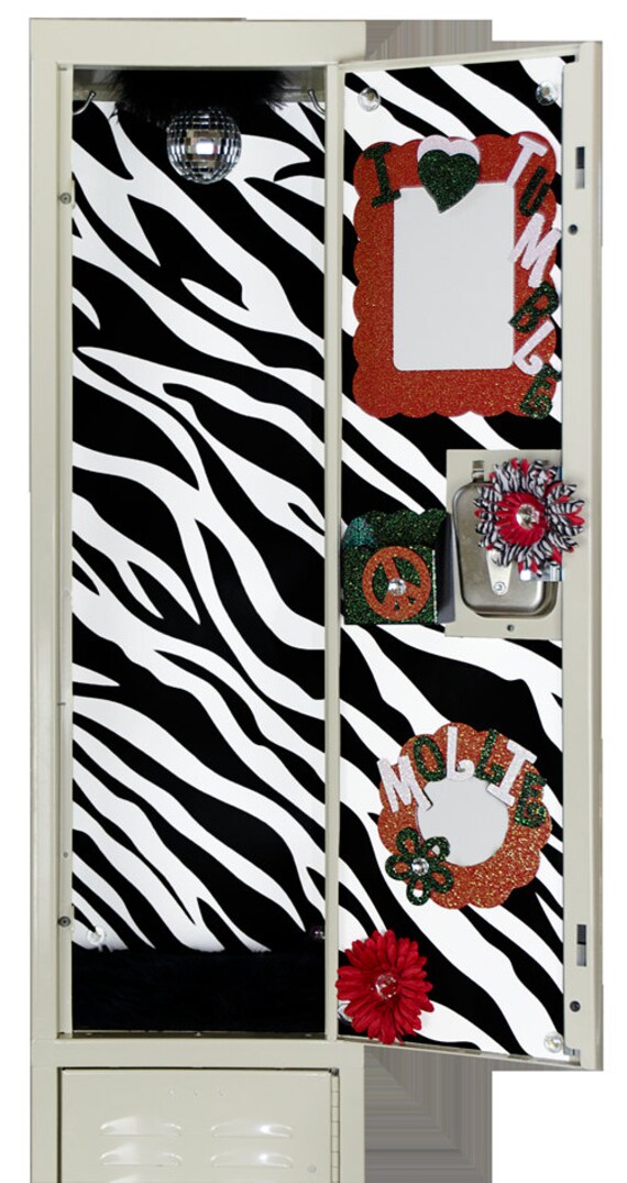 Items similar to Black & White Zebra Locker Wallpaper on Etsy