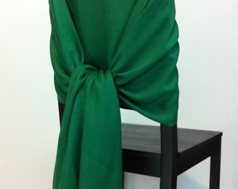 GREEN PASHMINA, Green Pashmina Scarf, Green Pashmina Shawl, Wedding Shawl, Pashmina Wrap, Bridesmaid Shawl, Wedding Favors, Chair Covers