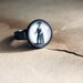 Unique Plague doctor- Medico Della Peste - black death cabochon covered nickel free ring
