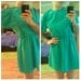 Vintage 80s Green Button Dress with Blue Piping on hold for MALLORY