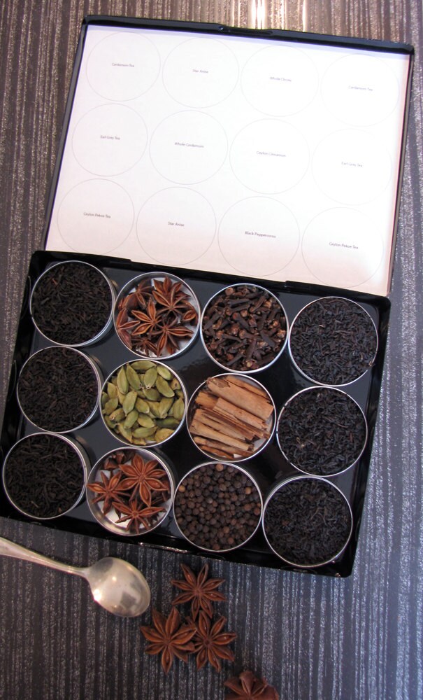 DIY chai tea kit with organic and fair trade spices set of